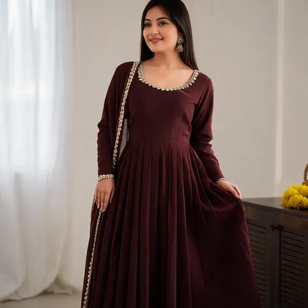 Maroon_Mal_Chanderi_Anarkali_For_Women