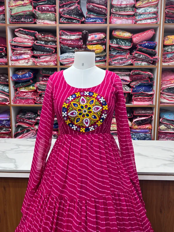 Magenta_Printed_Anarkali_Kurta_For_Women