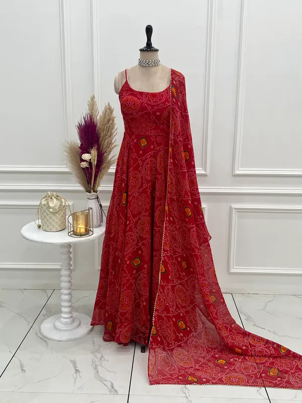 Red_Printed_Saree_Set_for_Women