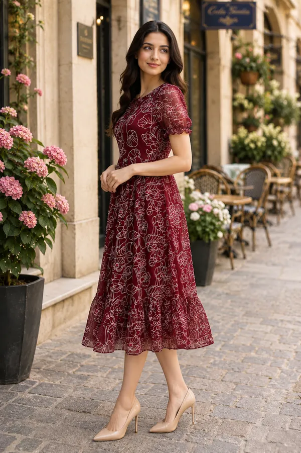 Burgundy_Floral_Print_Midi_Dress_for_Women