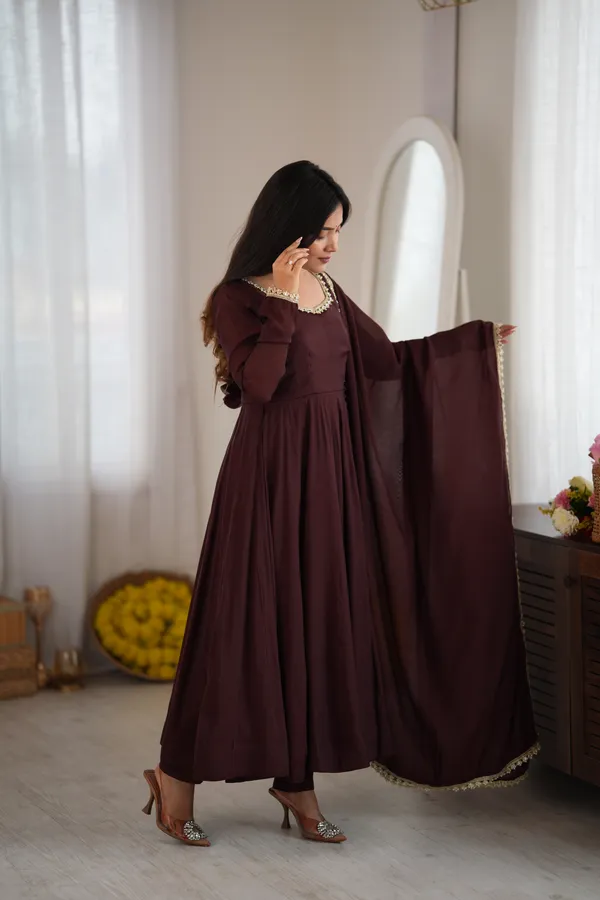 Maroon_Chanderi_Flared_Anarkali_Suit_Set_for_Women