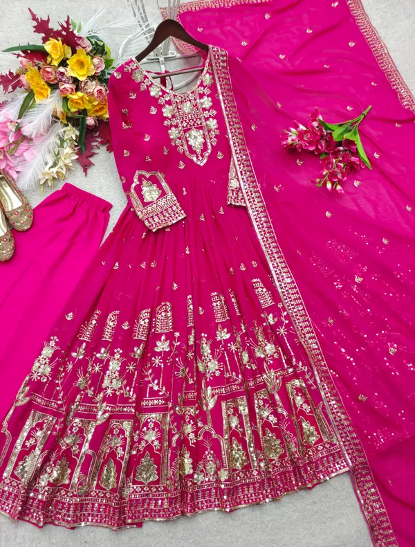 Pink_Embroidered_Anarkali_Suit_Set_for_Women