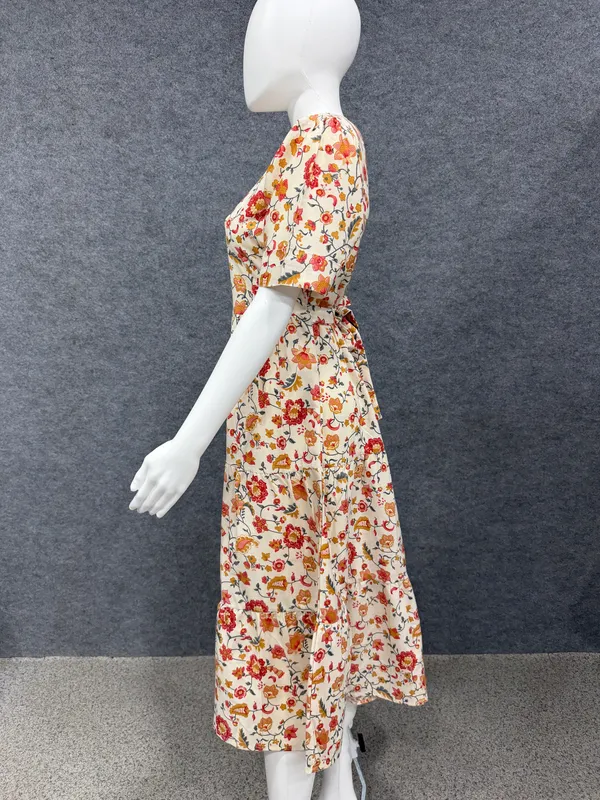 Beige_Floral_Midi_Fit_And_Flare_Dress_for_Women