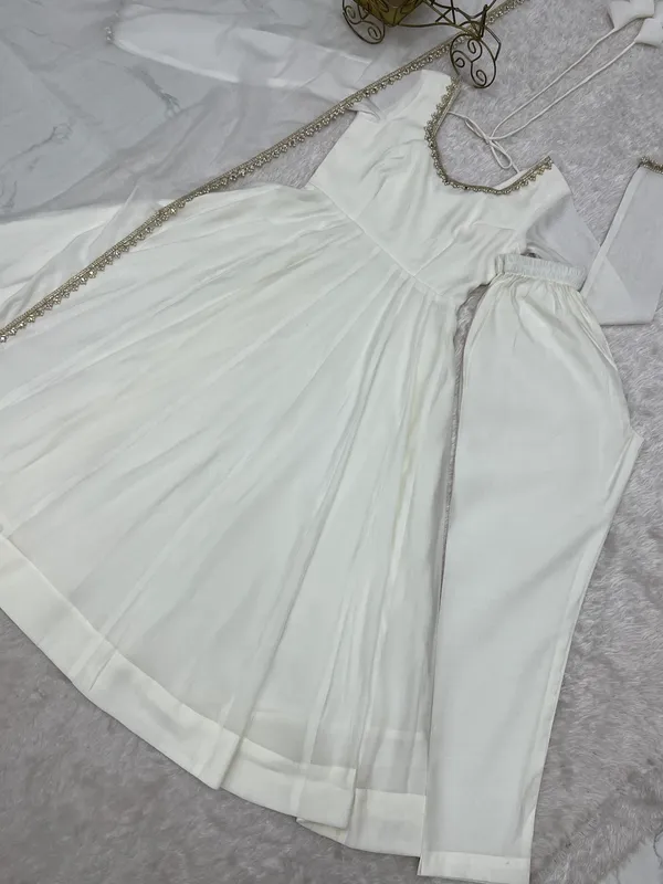 White_Mal_Chanderi_Flared_Anarkali_Suit_Set_for_Women