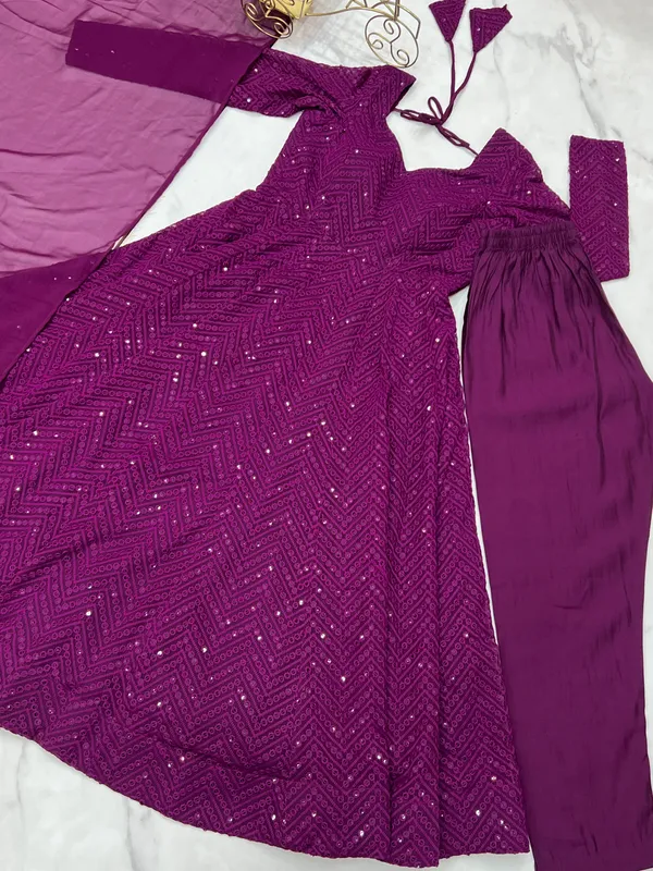 Purple_Embellished_Anarkali_Suit_Set_for_Women