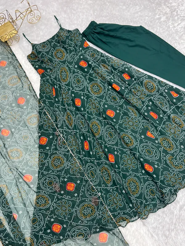 Green_Printed_Anarkali_Dress_With_Dupatta_For_Women
