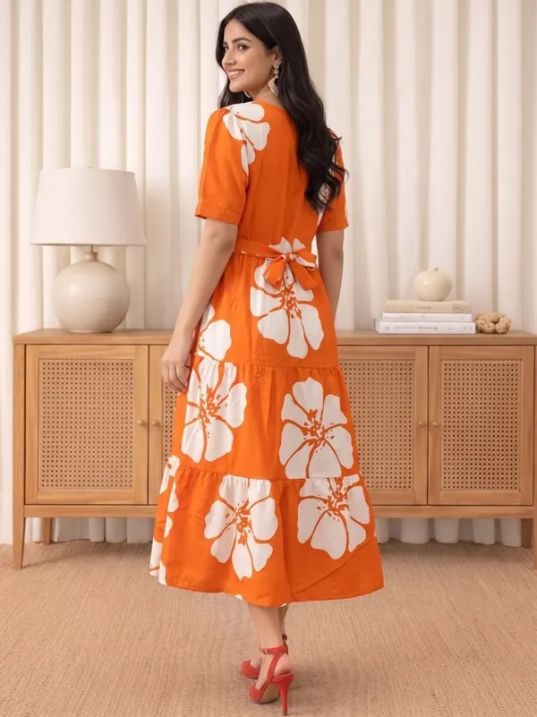 Orange_Floral_Print_Fit_And_Flare_Dress_for_Women