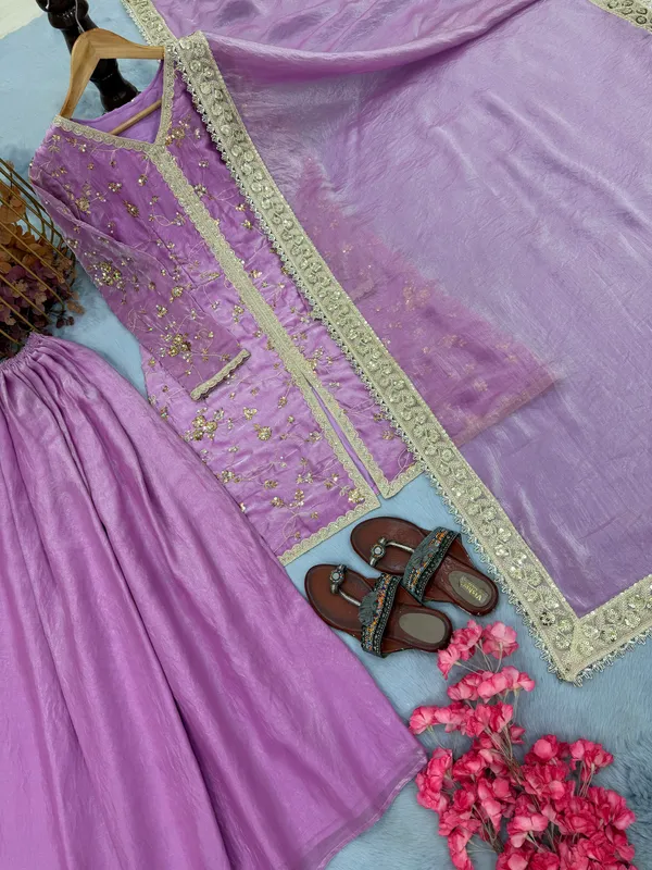 Lavender_Fendi_Silk_Embroidered_Suit_Set_For_Women