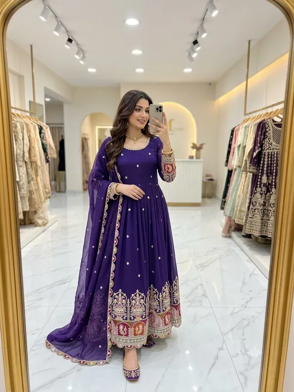 Purple_Embellished_Anarkali_Suit_Set_for_Women