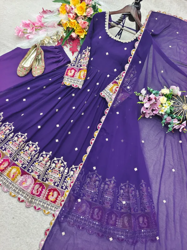 Purple_Embellished_Anarkali_Suit_Set_for_Women