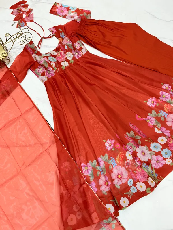 Red_Floral_Anarkali_Dress_Set_for_Girls