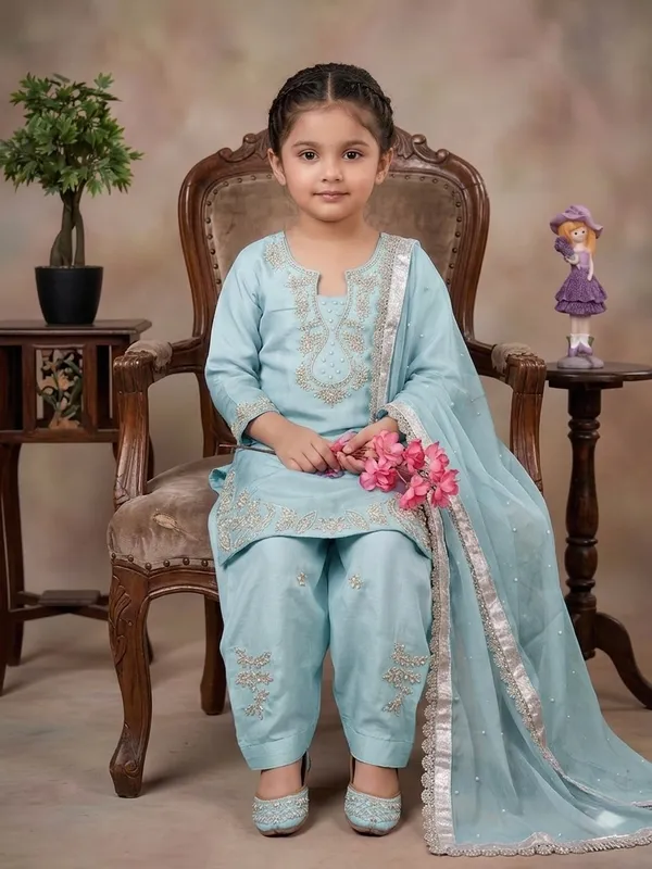 Light_Blue_Embroidered_Ethnic_Suit_Set_for_Girls