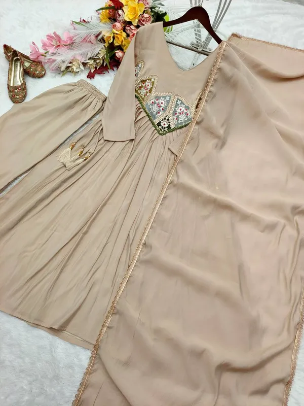 Beige_Embroidered_Anarkali_Suit_Set_for_Women