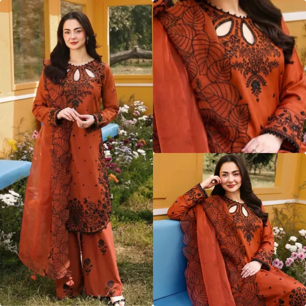 Orange_Embroidered_Kurta_Set_With_Dupatta_for_Women