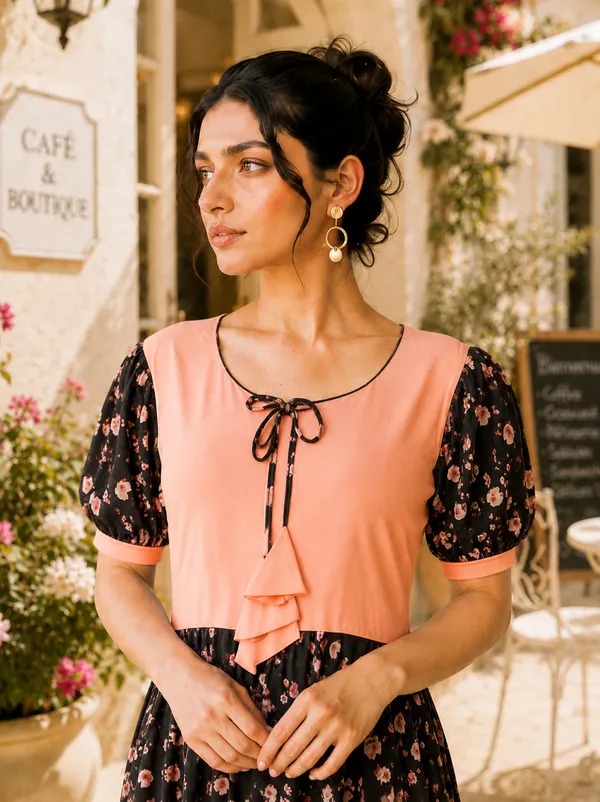 Black_Floral_Fit_And_Flare_Dress_for_Women