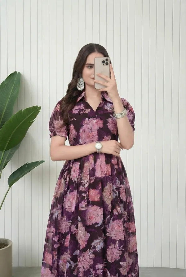 Purple_Georgette_Floral_Print_Fit_And_Flare_Dress_For_Women