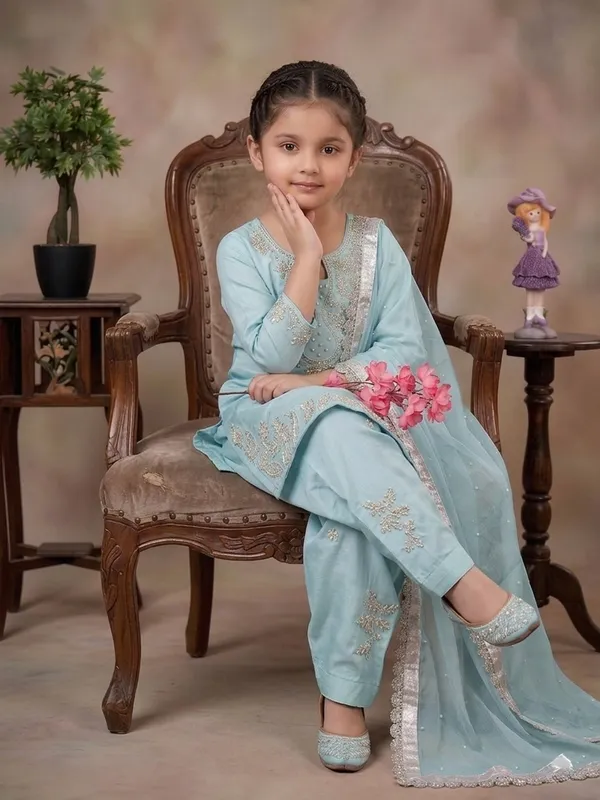 Light_Blue_Embroidered_Ethnic_Suit_Set_for_Girls