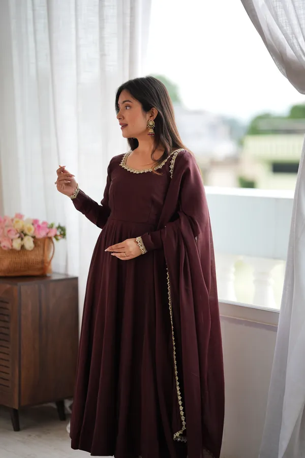 Maroon_Chanderi_Flared_Anarkali_Suit_Set_for_Women