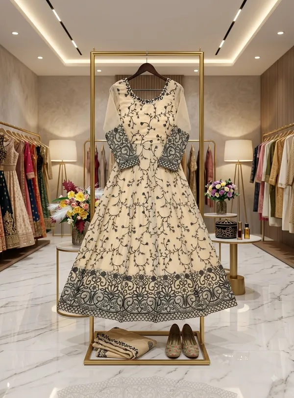 Beige_Embroidered_Anarkali_Dress_With_Dupatta_for_Women