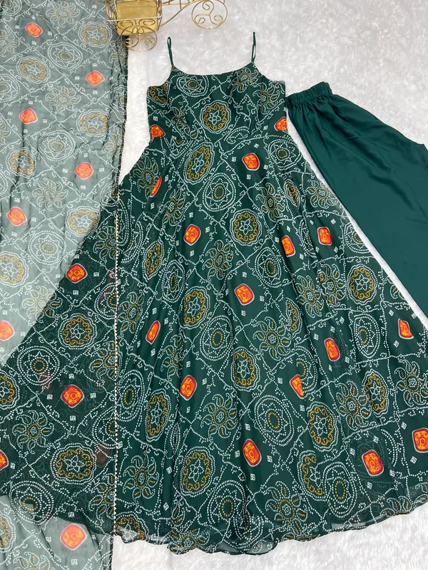 Green_Printed_Anarkali_Dress_With_Dupatta_For_Women