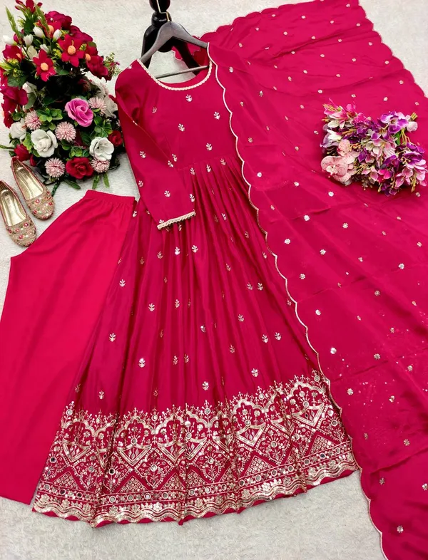 Maroon_Embroidered_Anarkali_Suit_Set_for_Women
