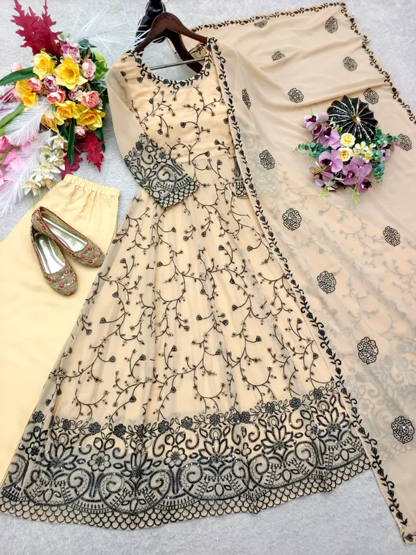 Beige_Embroidered_Anarkali_Dress_With_Dupatta_for_Women