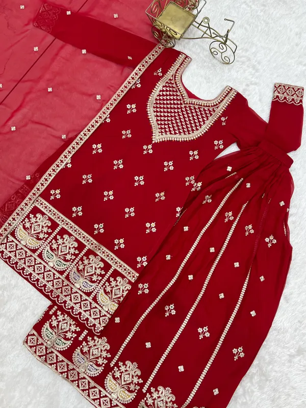 Red_Embroidered_Straight_Fit_Salwar_Suit_Set_For_Women