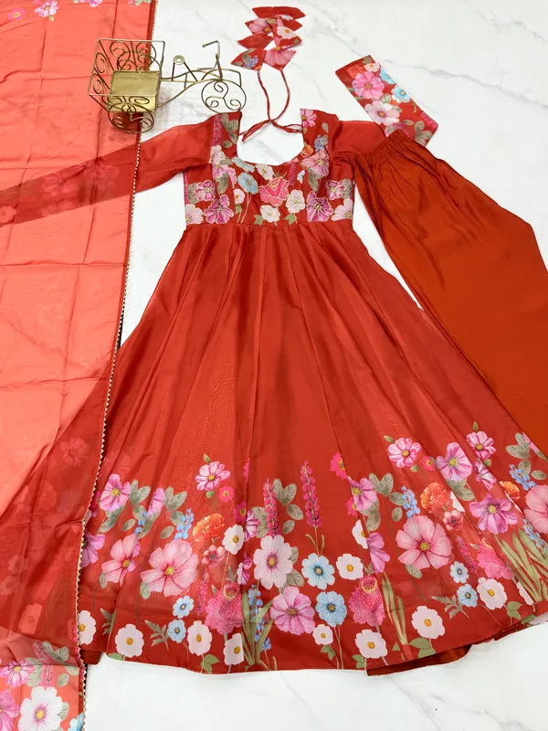 Red_Floral_Anarkali_Dress_Set_for_Girls