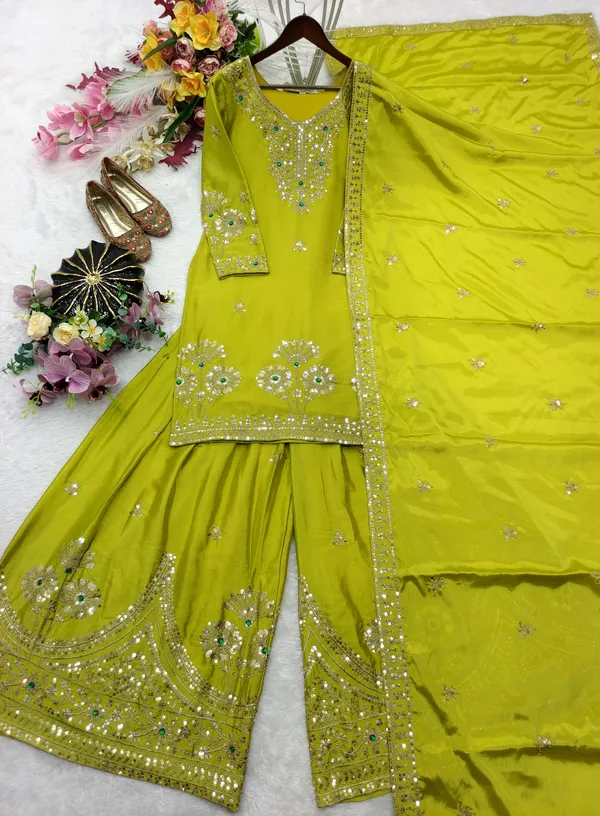 Green_Embroidered_Sharara_Suit_Set_for_Women