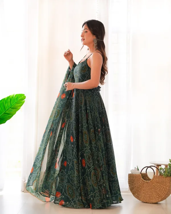 Green_Printed_Anarkali_Dress_With_Dupatta_For_Women