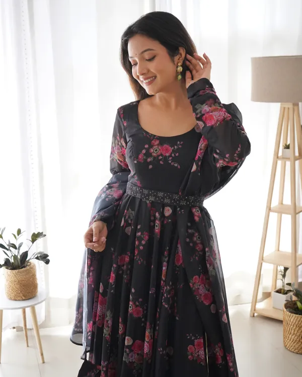Black_Organza_Silk_Floral_Anarkali_Suit_Set_for_Women