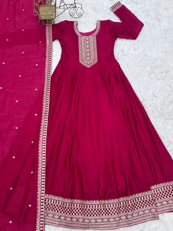 Magenta_Embroidered_Anarkali_Suit_Set_for_Women
