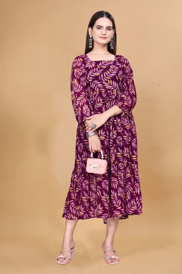 Purple_Leaf_Print_Flared_Midi_Dress_for_Women