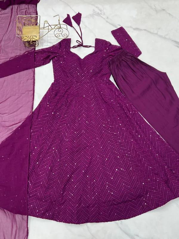 Purple_Embellished_Anarkali_Suit_Set_for_Women