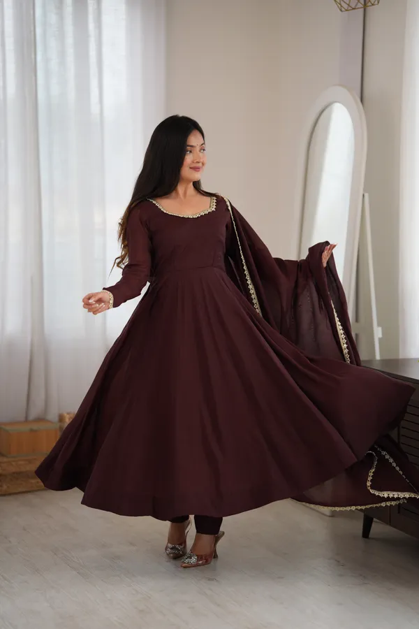 Maroon_Chanderi_Flared_Anarkali_Suit_Set_for_Women