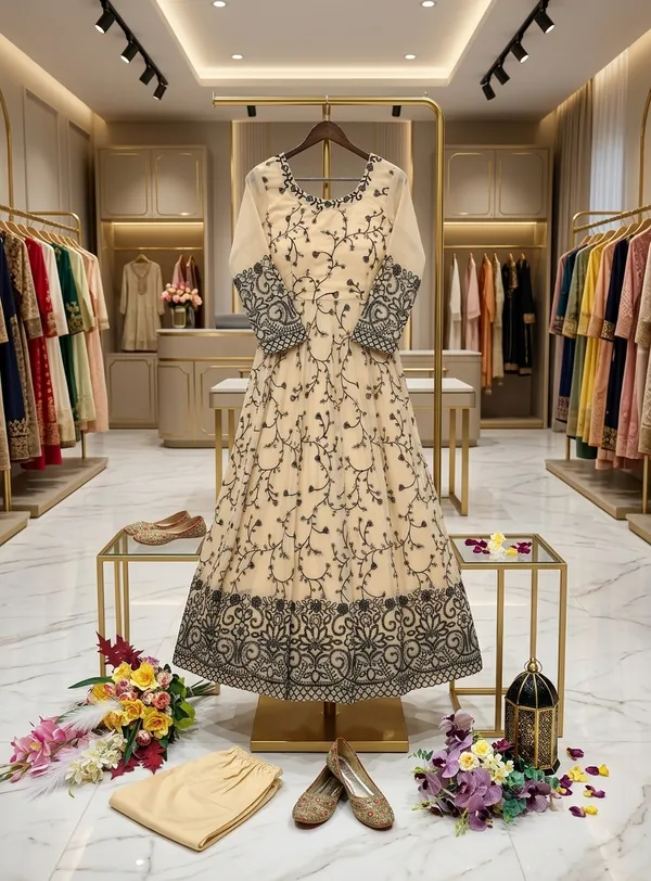Beige_Embroidered_Anarkali_Dress_With_Dupatta_for_Women
