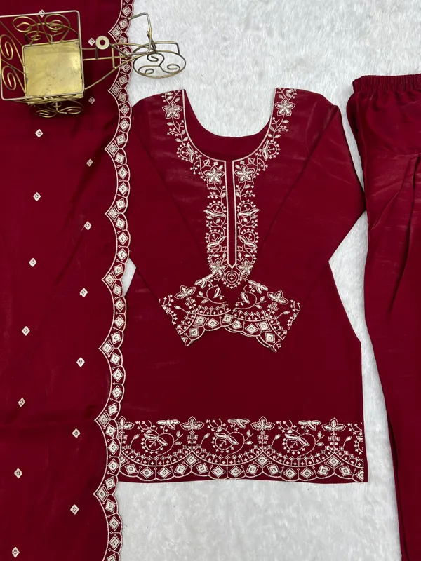 Maroon_Embroidered_Three-Piece_Kurta_Set_for_Women