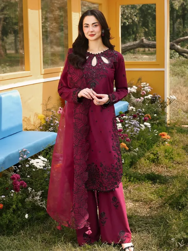 Wine_Embroidered_Straight_Kurta_Set_for_Women
