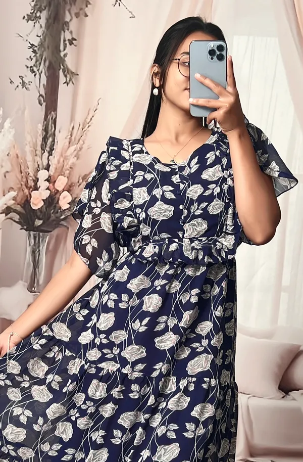 Navy_Floral_Fit_And_Flare_Dress_for_Women