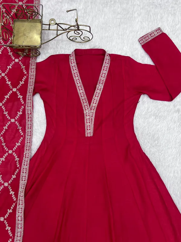 Maroon_Anarkali_Kurta_Dupatta_Set_for_Women