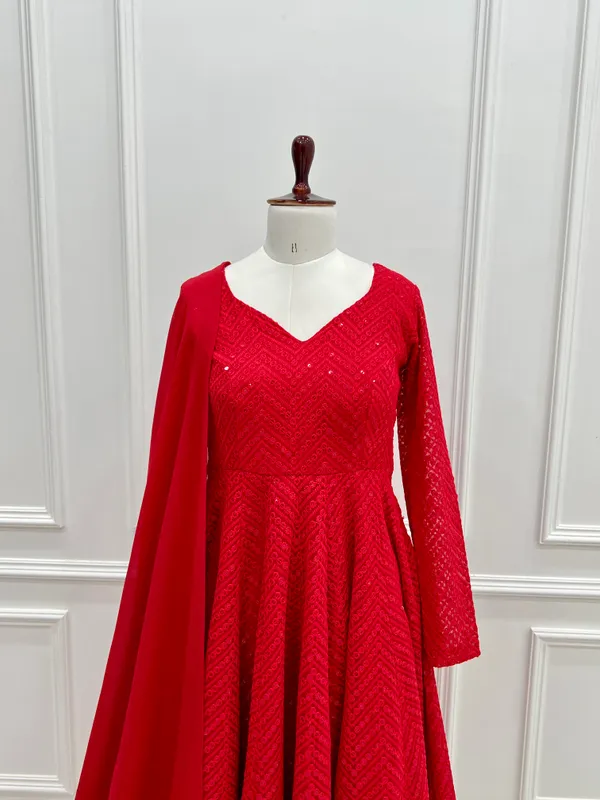 Red_Embellished_Flared_Anarkali_Suit_Set_for_Women