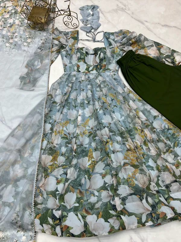 Blue_Organza_Silk_Floral_Print_Anarkali_Suit_Set_for_Women