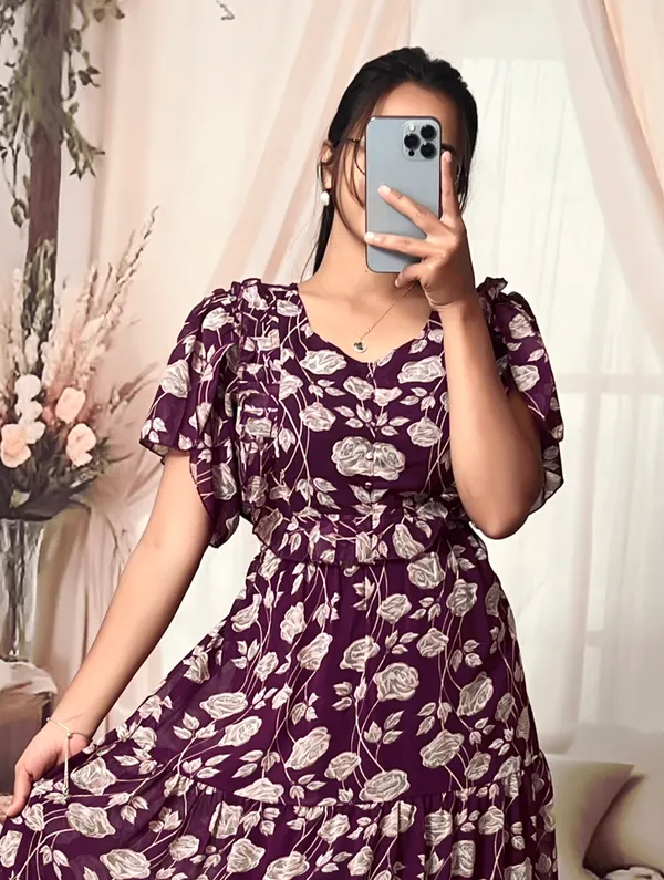 Maroon_Floral_Fit_And_Flare_Dress_for_Women