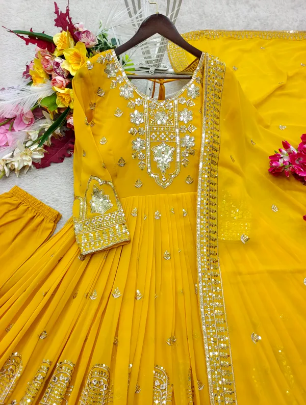 Yellow_Embroidered_Anarkali_Suit_Set_for_Women