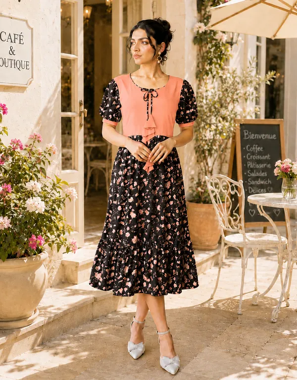 Black_Floral_Fit_And_Flare_Dress_for_Women