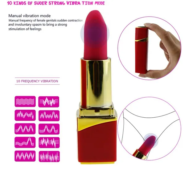 Midnight_Feels_Red_Lipstick_Shaped_Ipx7_Waterproof_Massager