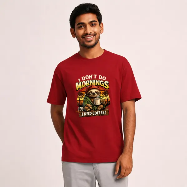 I_Need_Coffee_Cotton_Graphic_Print_T-Shirt