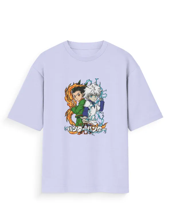 GON_FREECSS_&_KILLUA_ZOLDYCK_Unisex_Oversized_Anime_Graphic_T-Shirt