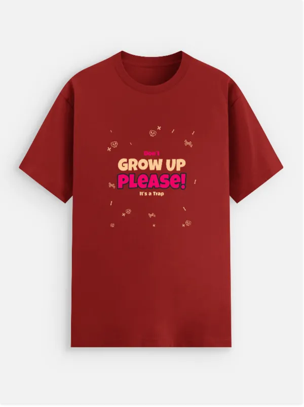 Don't_Grow_Up_Please_Cotton_Graphic_Print_Round_Neck_T-Shirt