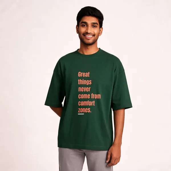 Bottle_Green_Cotton_Oversized_Graphic_T-Shirt_For_Men